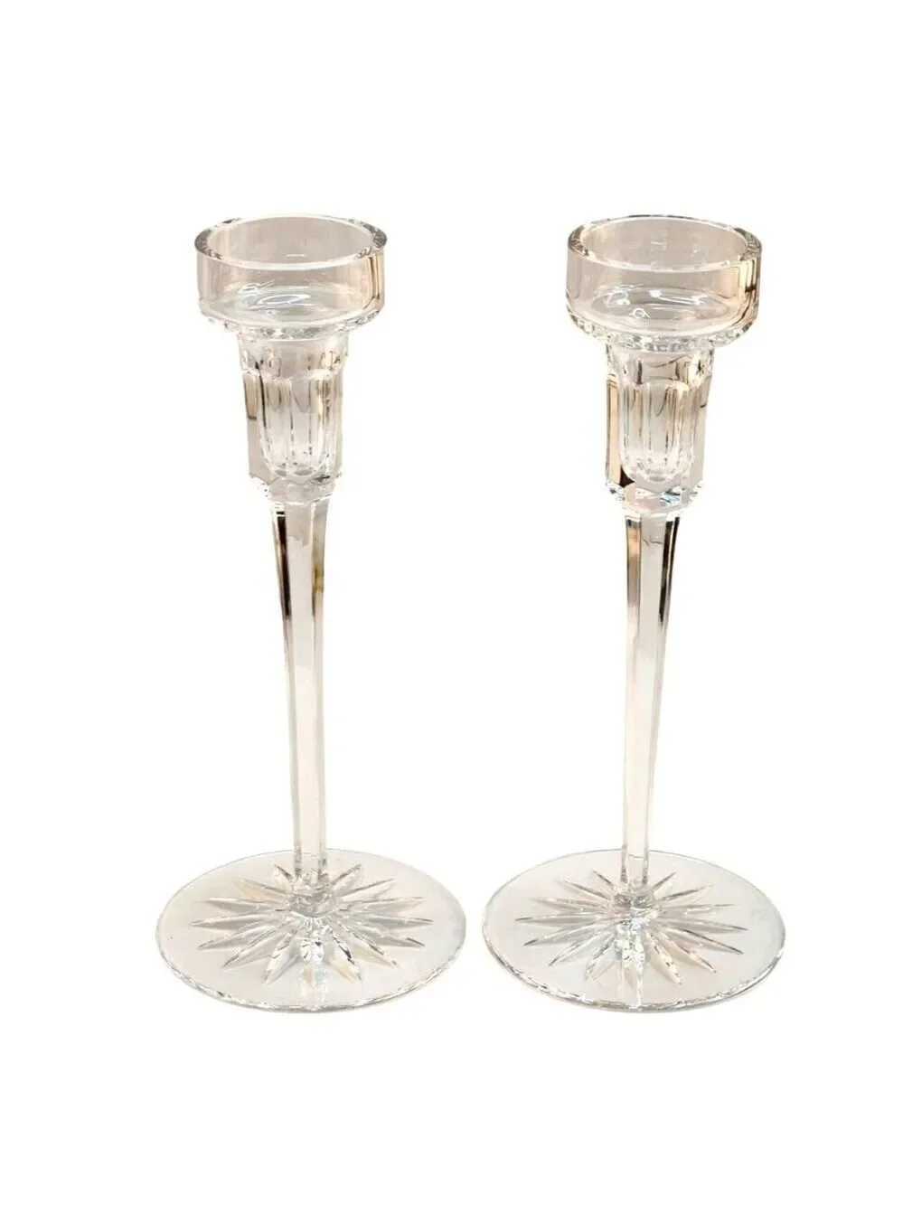 Rogaska Crystal Candlestick Holders Richmond 8 Inch Set of 2